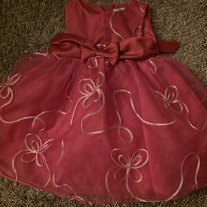 Rare Editions Pink Dress with Ribbon Details